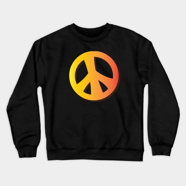 Peace Sign Symbol Hippie Crewneck Sweatshirt by PauHanaDesign